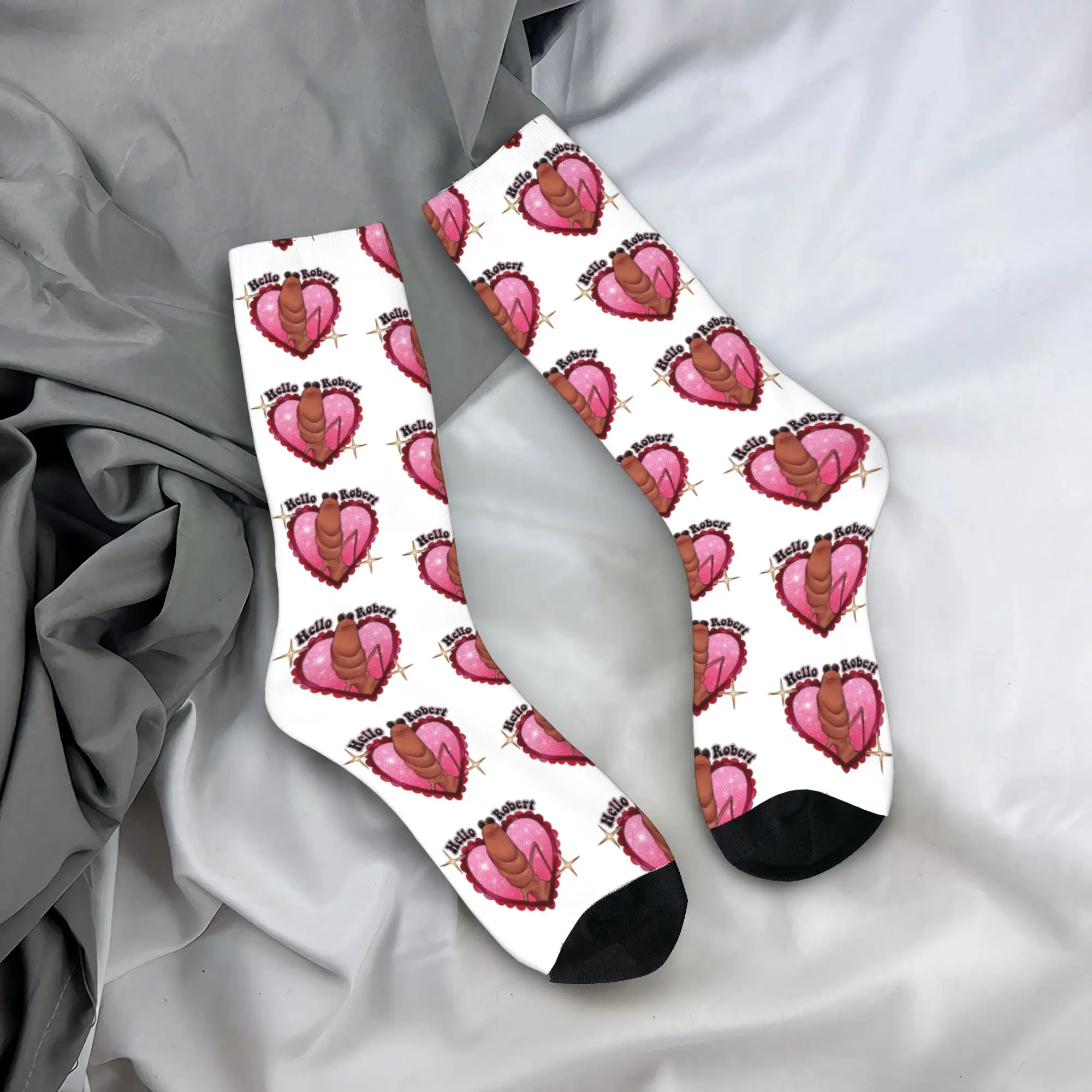 

Новые мужские носки Harajuku Marcus The Worm Hello Robert Sock, женские чулки из полиэстера с рисунком, весна-лето, осень-зима