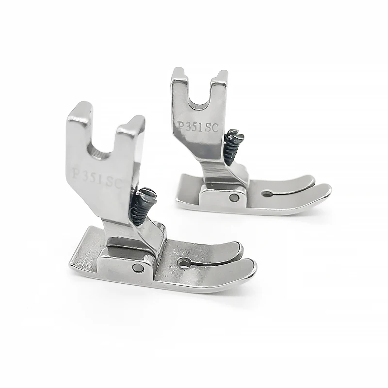 1pcs industrial flat car all steel P351SC knitting wrinkle-resistant presser foot anti eating cloth anti-jumper thin material sp
