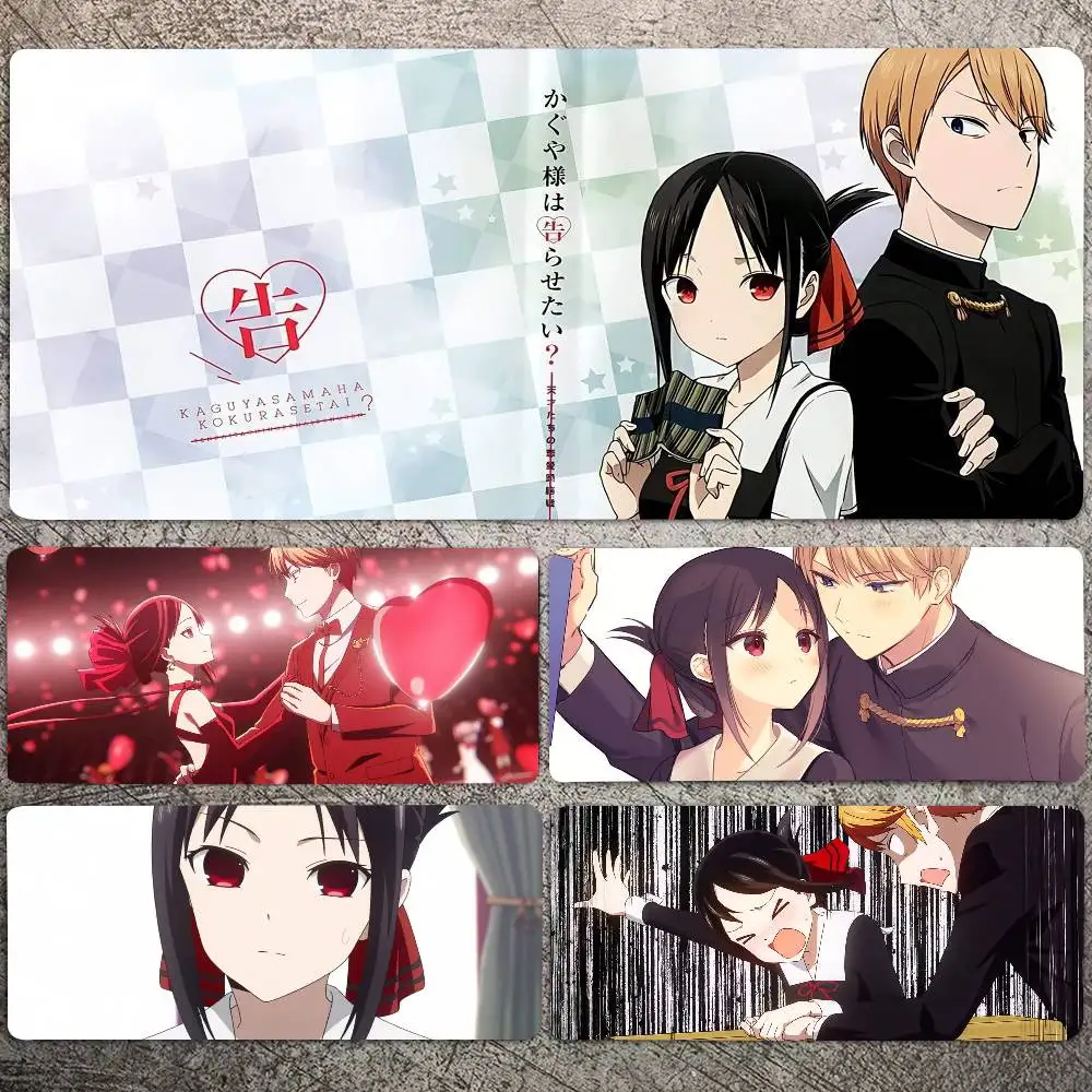 Kaguya Sama Love Is War Animation Mousepad Non-slip Suitable For Office Computers Laptops E-sports Game Desk Mats XXL Keyboard
