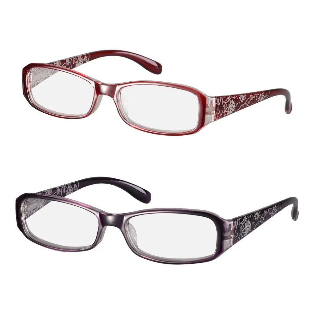 Women Vision Care Spring Hinge Eye wear Print Flower Reading Glasses Eyeglasses +1.00~+4.0 Diopter Vision Care