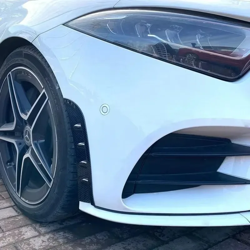 For CLS Class C257 CLS260 300 2018 Fine Front Bumper Car Accessories Vent Cover Canards Splitter Side Trim Sticker
