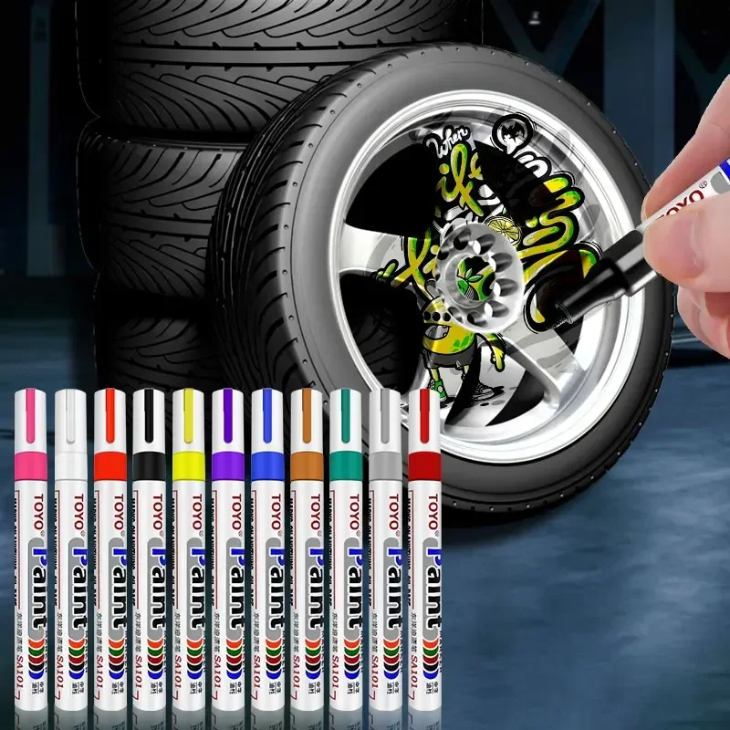 

Car Tyre Tire Tread Tire Paint Pen Marker DIY Art Drawing Pen Tool Caps For Mercedes Benz Volkswagen BMW Honda Chevrolet Toyota