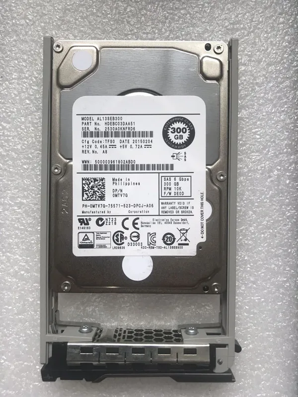 

0MTV7G MTV7G 300GB 10K 6G SAS 2.5'' SFF HDD Hard Drive