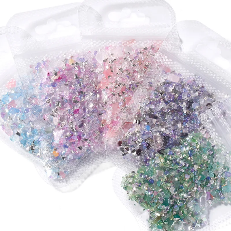 

New Nail Glass Bag Crushed Stone Fantasy Bag Mixed Small Accessories Nail Accessories Nail Supplies Jewelry Accessories