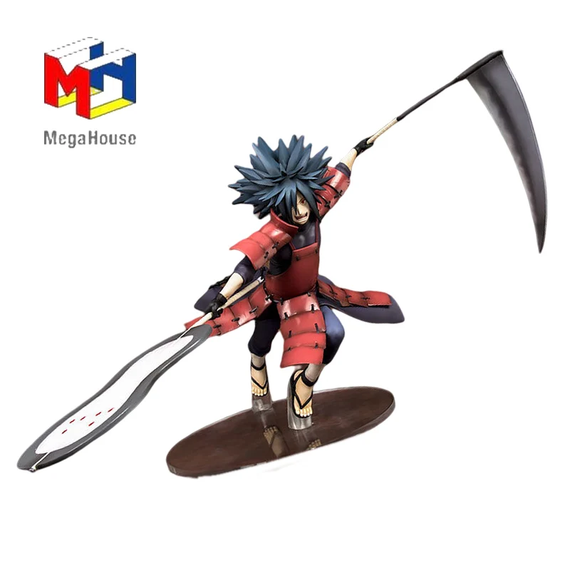 In magazzino Naruto Uchiha Madara figura Anime originale Megahouse G-E-M Ninja World Wars Collection modello figurina ornamento In scatola