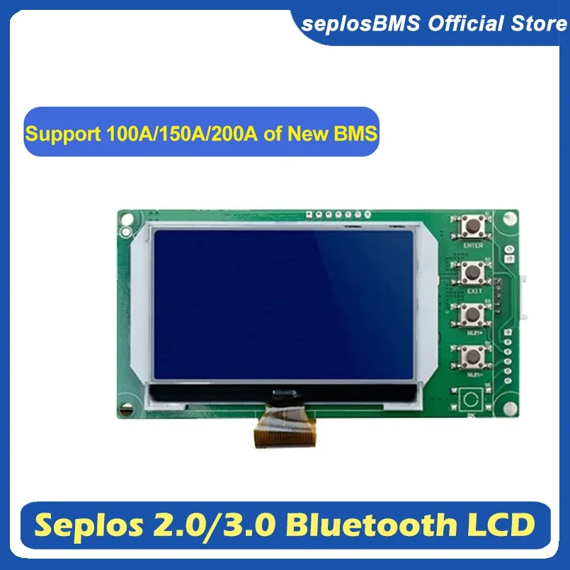 Seplos New Bluetooth LCD 2.0/3.0 LCD Inverter BMS Communicate With Smartphone IOS Android App Software LiFePO4 Li-ion Lithium