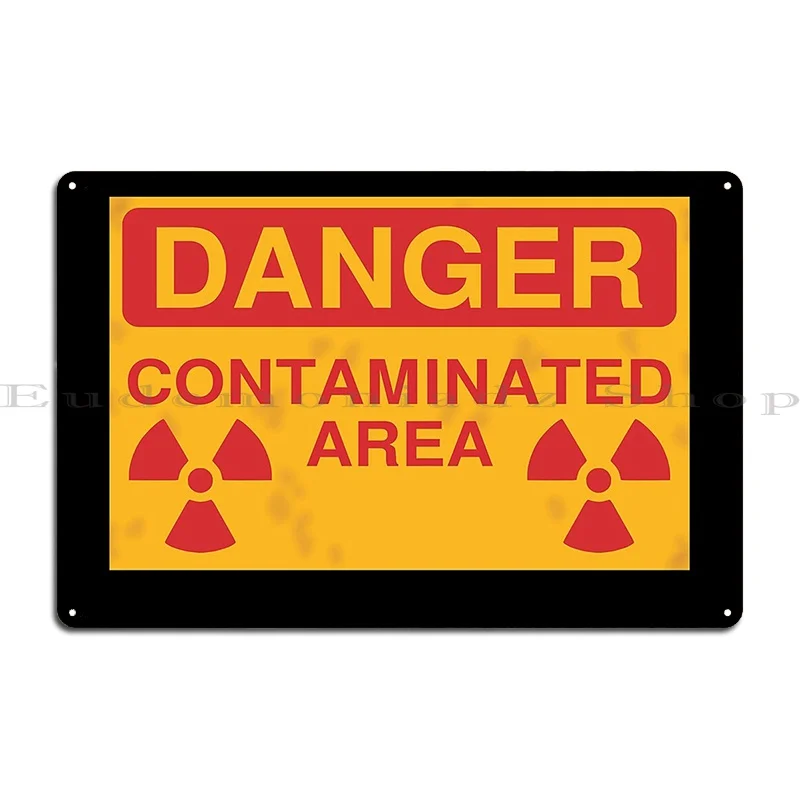 Half Life 2 Danger Contaminated Area Sign Metal Sign Plaques Wall Decor Garage Pub Print Wall Cave Tin Sign Poster