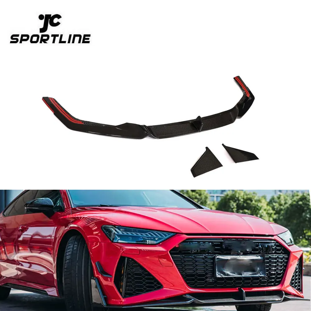 

A7 RS7 Prepreg Dry Carbon Fiber Front Bumper Spoiler Wing For Audi RS7 Sportback Hatchback 4-Door 2020-2023