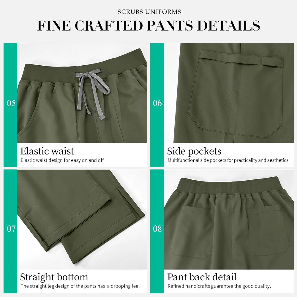 여러 가지 빛깔의 의사 의상 남자 애완 동물 스크럽 의료 수술 작업복 스크럽 세트 유니폼 짧은 소매 탑 + 바지 정장 간호 유니폼