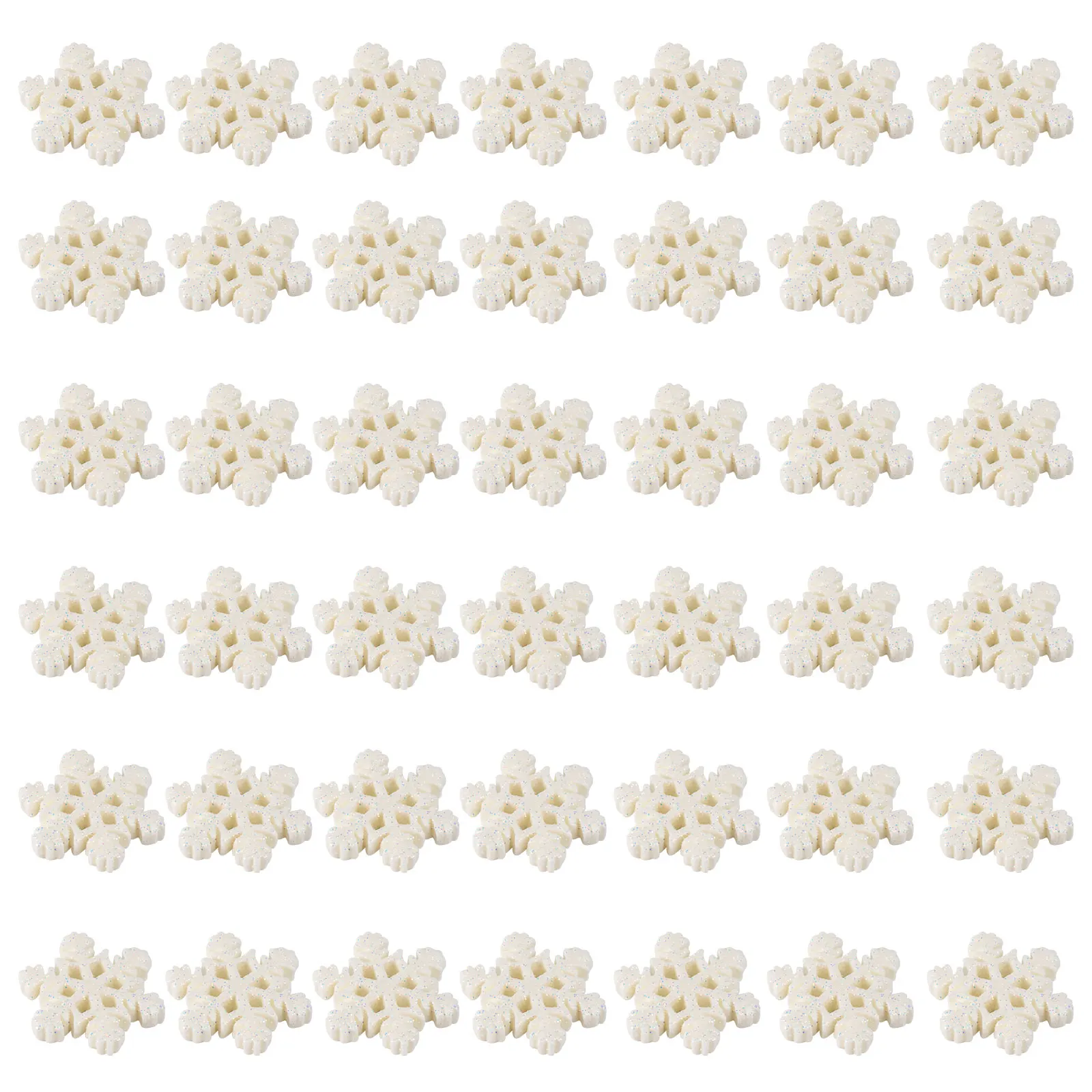 50 قطعة ندفة الثلج على شكل الديكور عيد الميلاد زخرفة DIY بها بنفسك الراتنج ملحق احتفالي ديكور المنزل لتخزين جراب هاتف الحرفية