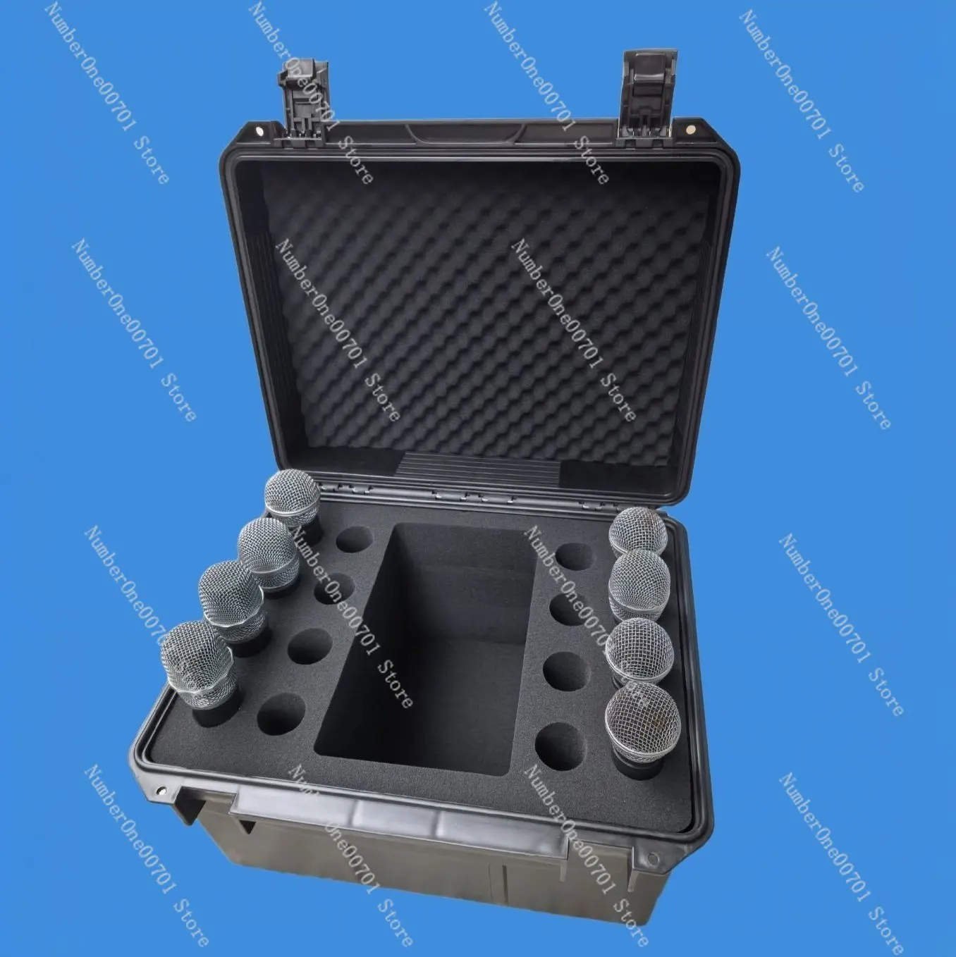 

Портативный водонепроницаемый кейс для микрофонов, вмещает 12/16/20 микрофонов, прочный пластик для выступлений и турне