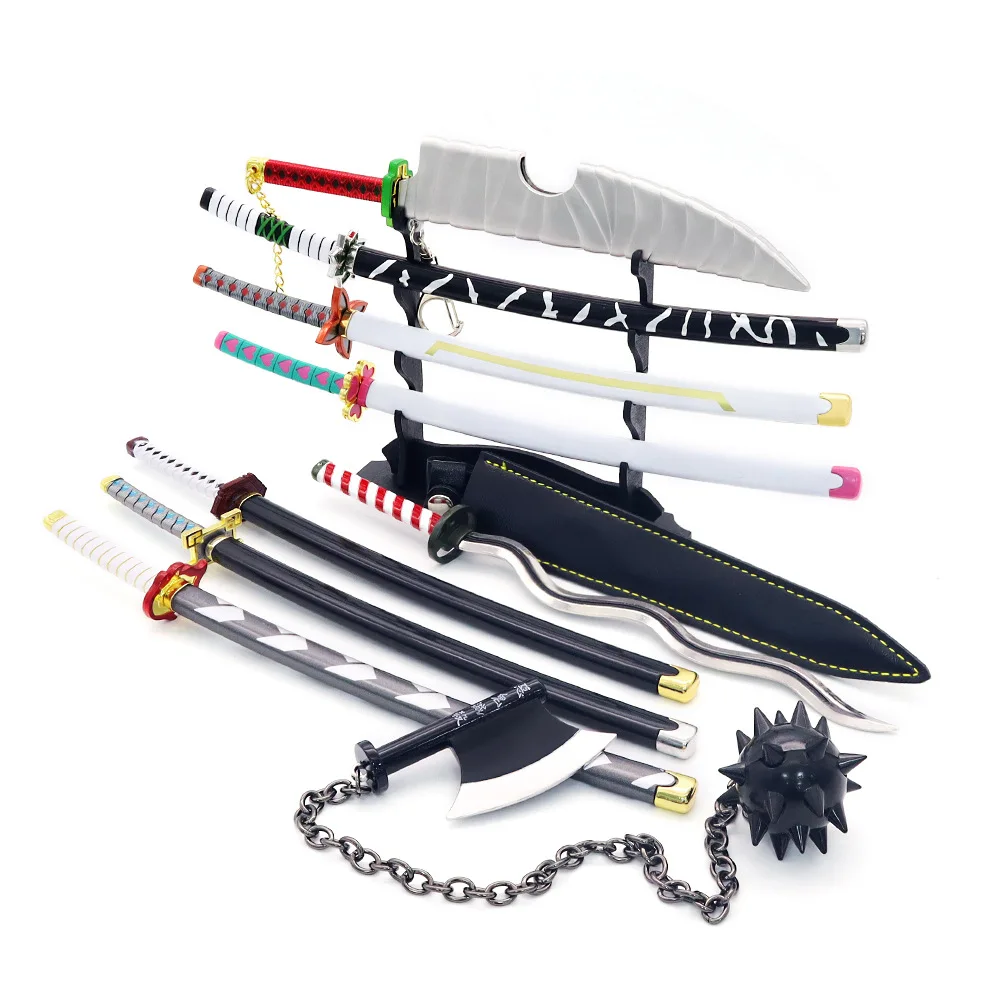 Demon Slayer Anime Conjunto de Armas Katana, Coleção Nichirin Blade, Aço Real, Periférico, Espada Samurai, Brinquedos Presentes, 26cm