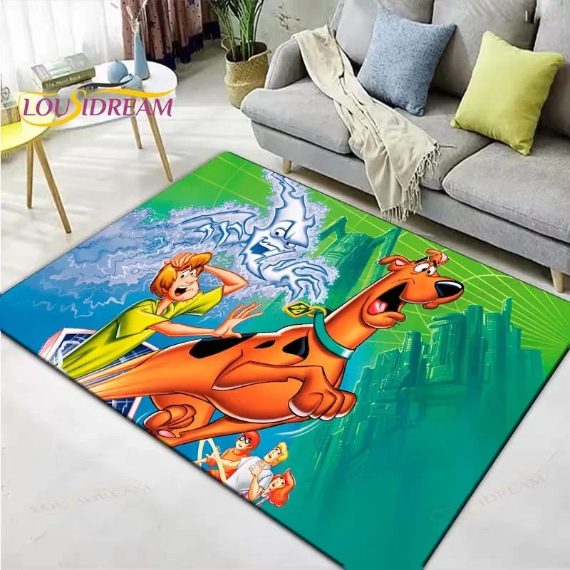 Fashion Hot Cartoon Role S-SCOOBY-Dog Printed Carpet Outdoor Rug Area Rug Non-slip Carpet Bedroom Decor Carpet for Room Gift