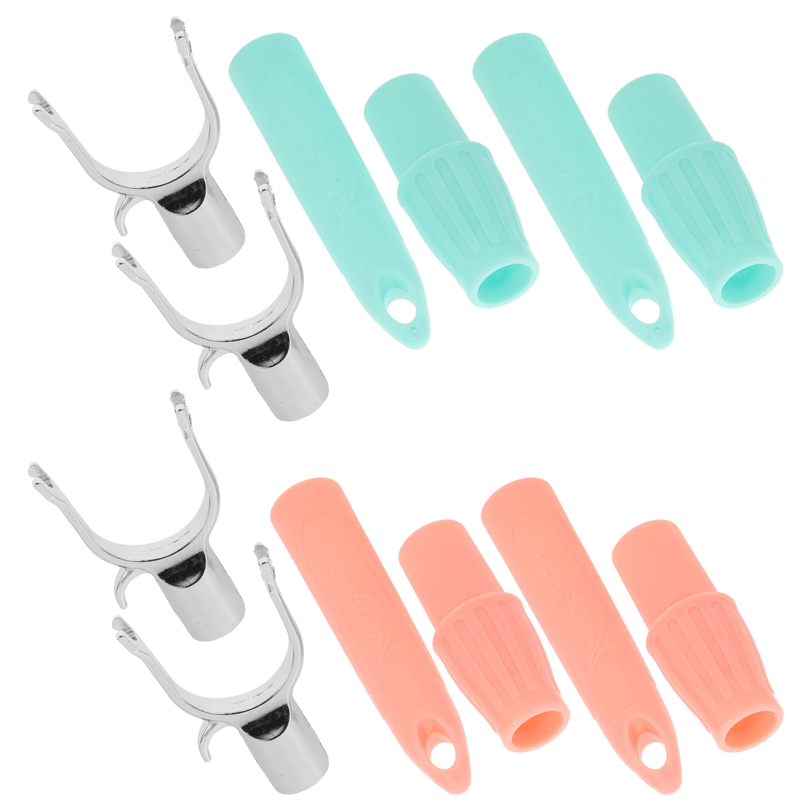 

4 Pcs Clothes Fork Accessories Closet Pole Replacement Rack Rod Holder Clothesline Retractable System
