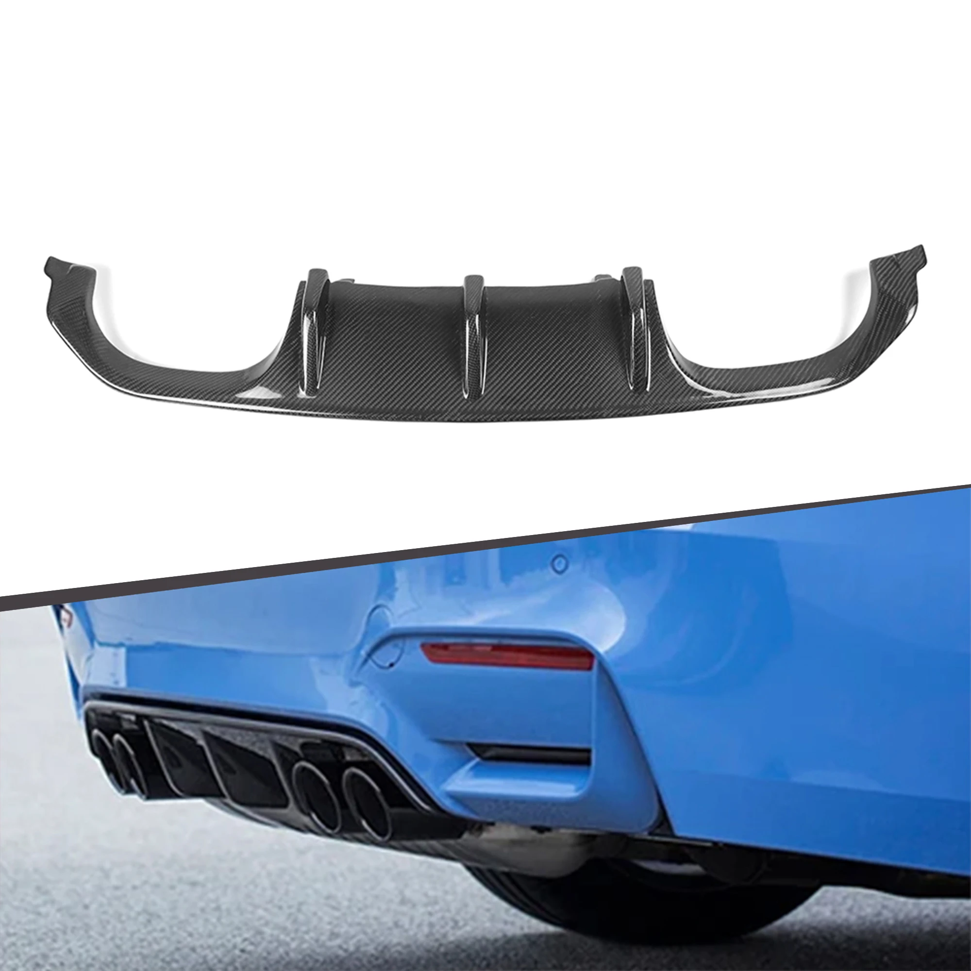 

Hot Sales F80 M3 F82 M4 M Performance Style Carbon Fiber Rear Bumper Diffuser Lip 2014-2019