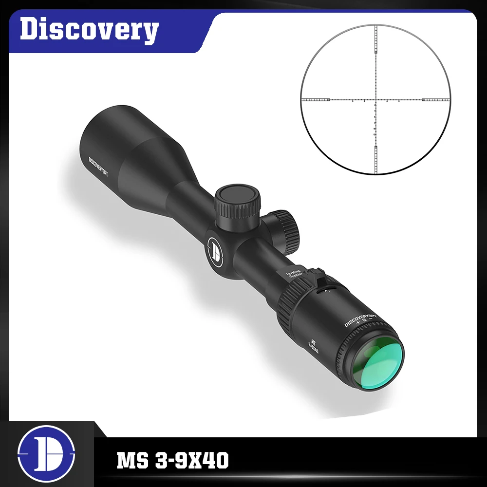 Discovery MS 3-9X40 teleskop senapan pegas, teropong kaca taktis gores Reticle penglihatan optik untuk berburu menembak Target