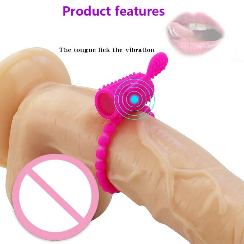 Tongue Penis Ring Vibrators Cock Ring Strong Penis Erect Male Masturbation Sexy Toys Bdsm Intense Stimulation Delay Ejaculation