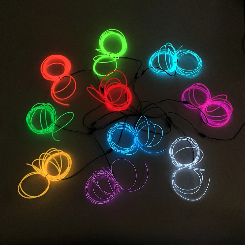 EL Cold Light USB1m/2m/3m Battery Box Drive Set Handmade DIY Neon Light Emission Decoration Halloween Decoration