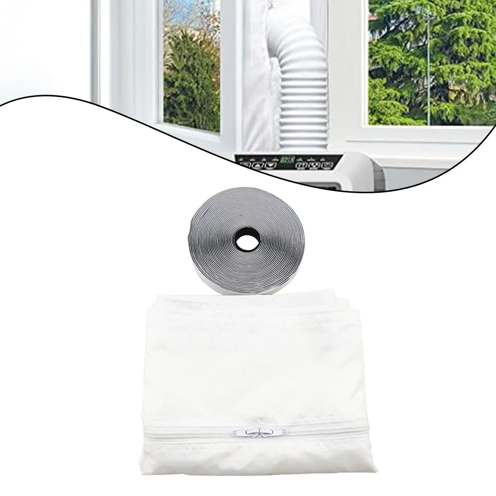 لمجموعة قماش عزل نافذة مكيف الهواء المحمول مصممة لمنع دخول الهواء الدافئ وتقليل استخدام الكهرباء #2