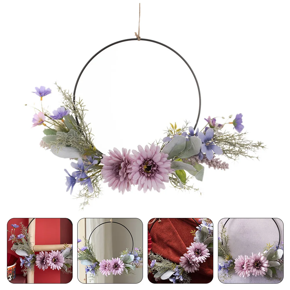 

Creative Wreath Pendant Delicate Artificial Flower Wedding Door Decor Realistic Hanging Garden Festival Wedding Wreath