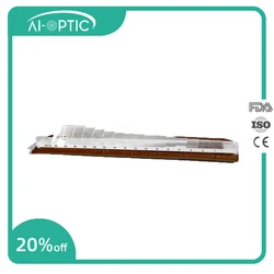 HB16 Quality Ophthalmic Horizontal Prism Bar 16 Diopters Strabism Tester Leather Bag Packed