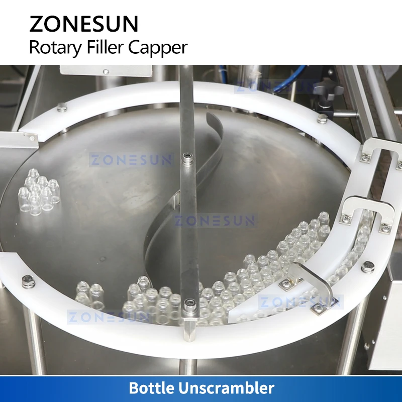 Zonesun Monoblock mesin tutup dan pengisi cairan, pasta dan cairan untuk produk kosmetik Dual-phase ZS-AFC30