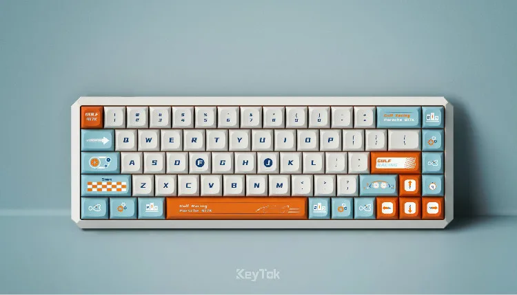 

Gulf 917k Racing Design Keycap For Cherry Mx Gateron Kailh Box TTC Switch Mechanical Keyboard Blue White Orange KDA PBT Key Cap