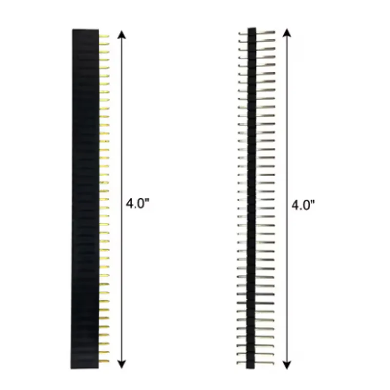 10 قطعة 40 دبوس 1x40 صف واحد الذكور والإناث 2.54 رأس دبوس قابل للكسر PCB JST موصل قطاع لاردوينو لتقوم بها بنفسك عدة