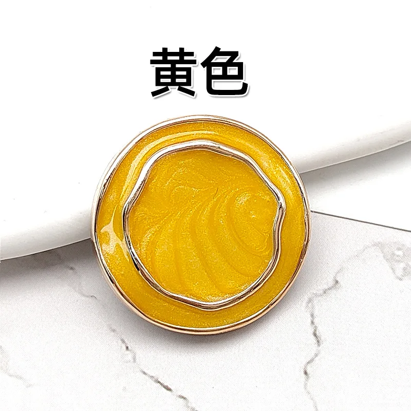 Neue Ankunft Gold Blume Harz Tasten Für Handarbeit Kleidung Frauen Mantel Anzug Strickjacke 6PCS 18MM/21MM/25MM Nähen Taste – Detail 9