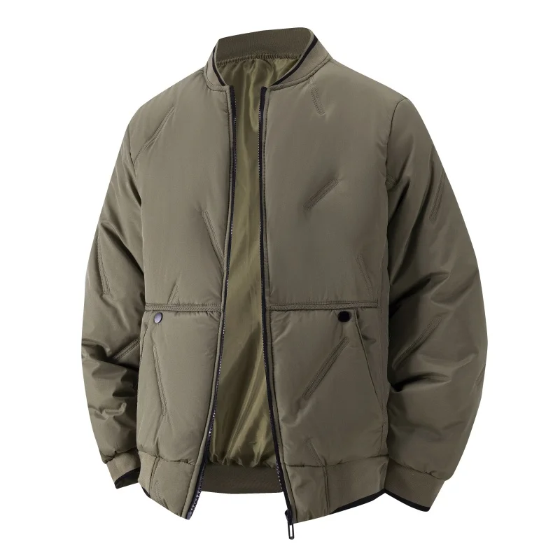 

Зимняя мужская ветрозащитная и теплая толстая хлопковая одежда для спорта и отдыха на открытом воздухе, модная модная морозостойкая бейсбольная одежда