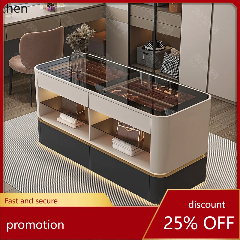 

HXL Jewelry Center Island Counter Floor Display Cabinet Storage Cabinet