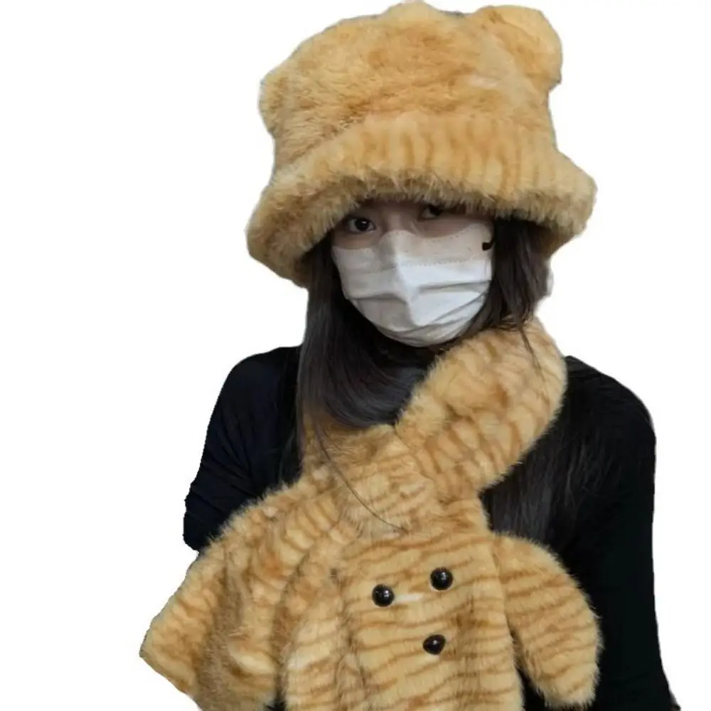 الحلو لينة الدافئة كيتي غطاء للأذنين وشاح Harajuku ثقافة فرعية Y2K غطاء للأذنين وشاح لطيف يندبروف الشتاء أفخم إيرفلاب الدراجات