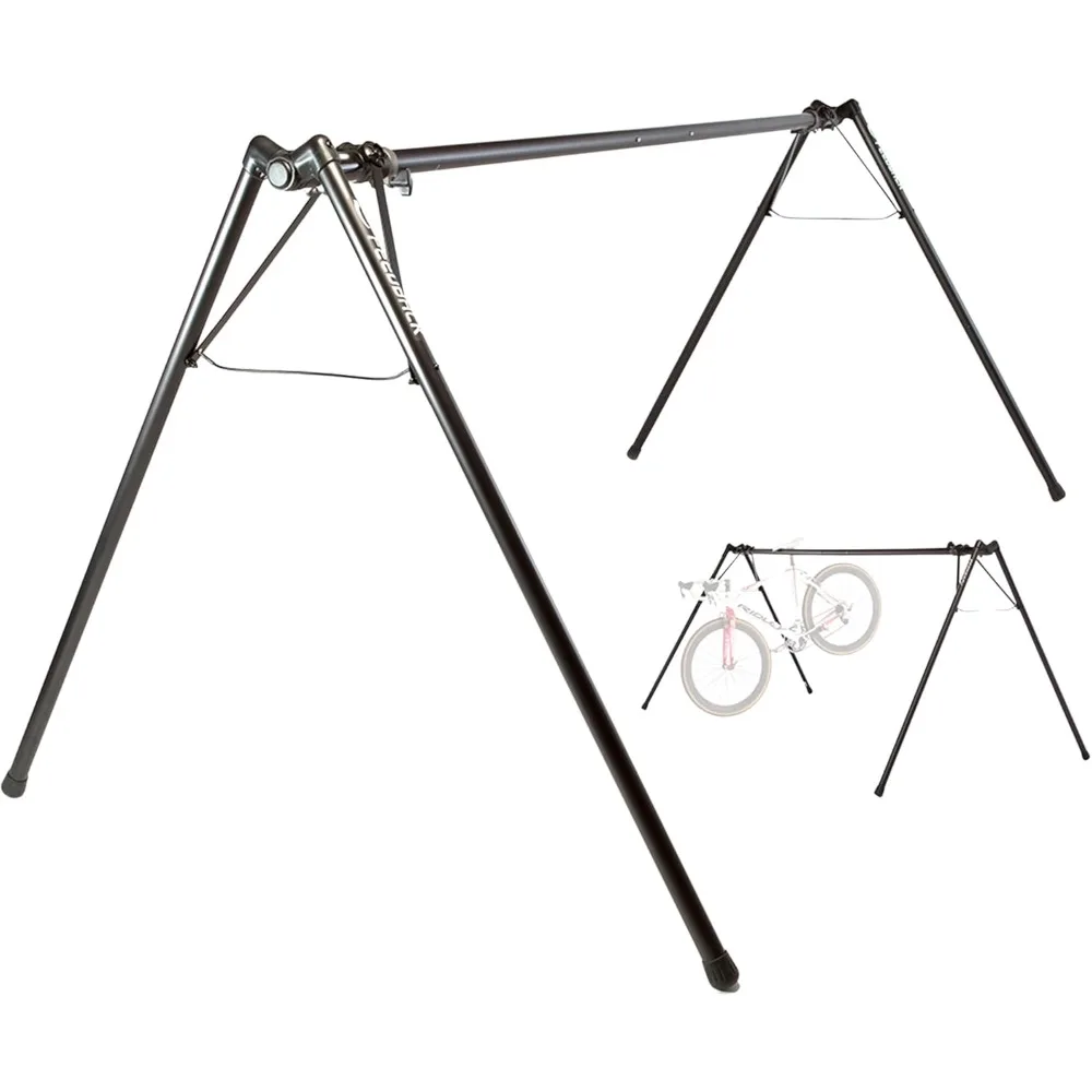 

Portable A-Frame Bike Storage Rack with Collapsible Aluminum Frame and Travel Bag, Holds Up to 8 Bicycles