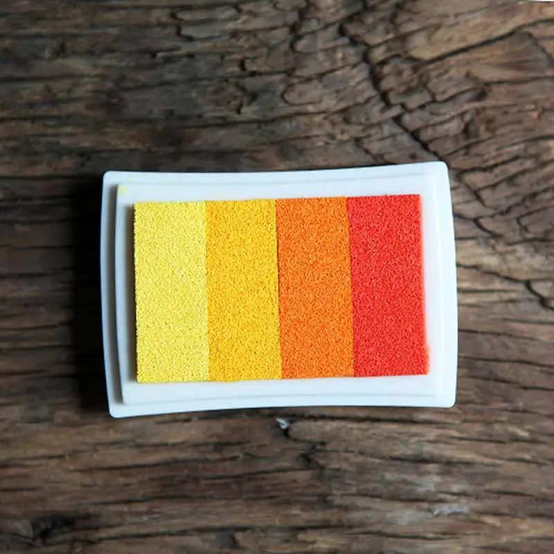 New Homemade DIY Gradient Color Ink Pad Multicolour Inkpad Stamp Decoration Fingerprint Scrapbooking Accessories