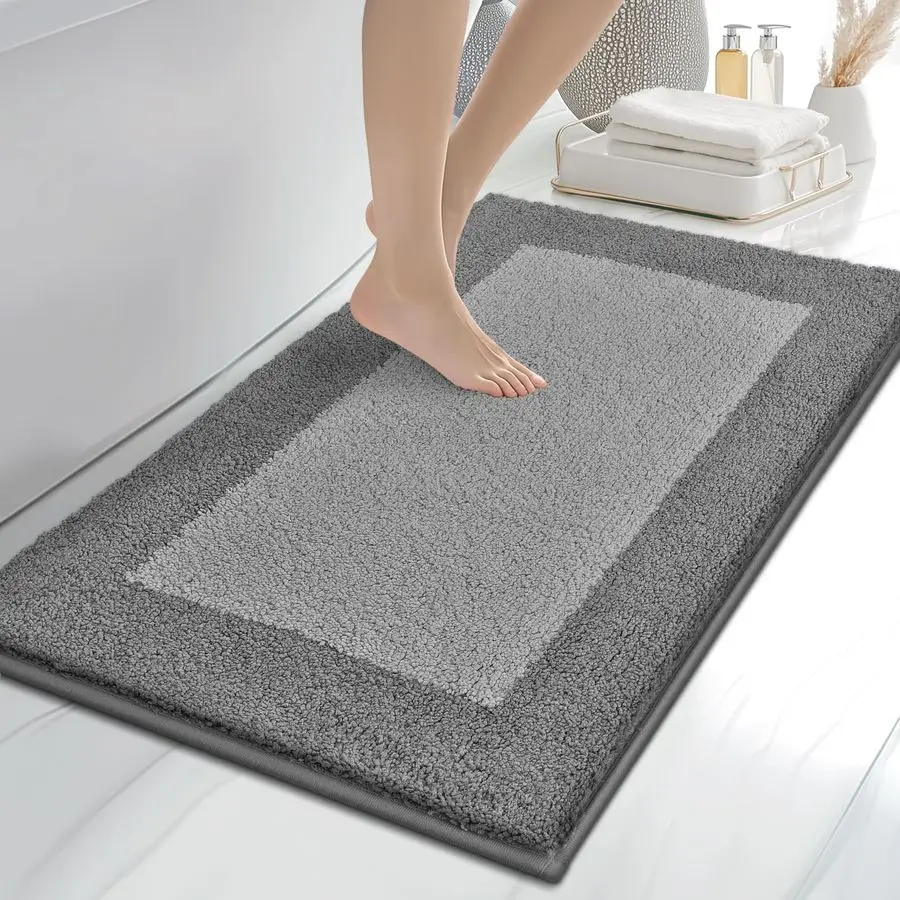 

Rugs 24 x 36, NonSlip Extra Soft Absorbent Bath Rugs, Machine Washable Quick Dry Bath Mats for Bathroom Floor, Shower, Bathtub a