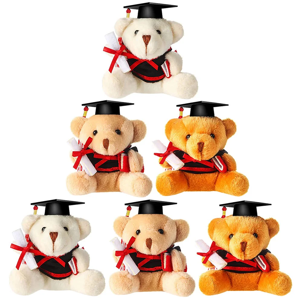 

Stuffed Animal Plush Bear Mini Teddies Bears Graduation Baby Toys Keychain Dolls Pendant