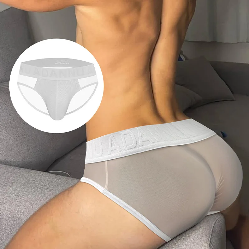 Men's Summer Underwear New Men's High-end Shorts Comfortable and Breathable U-shaped Briefs Transparent and Sexy