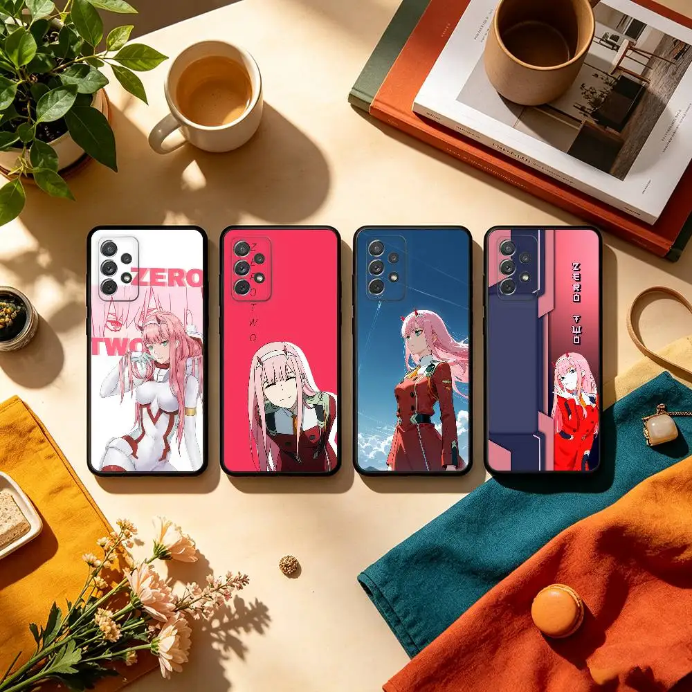 DARLING In The FRANXX 02   Phone Case For Samsung Galaxy A73,A72,A71,A70,A53,A52,A51,Soft Silicone Black Cover