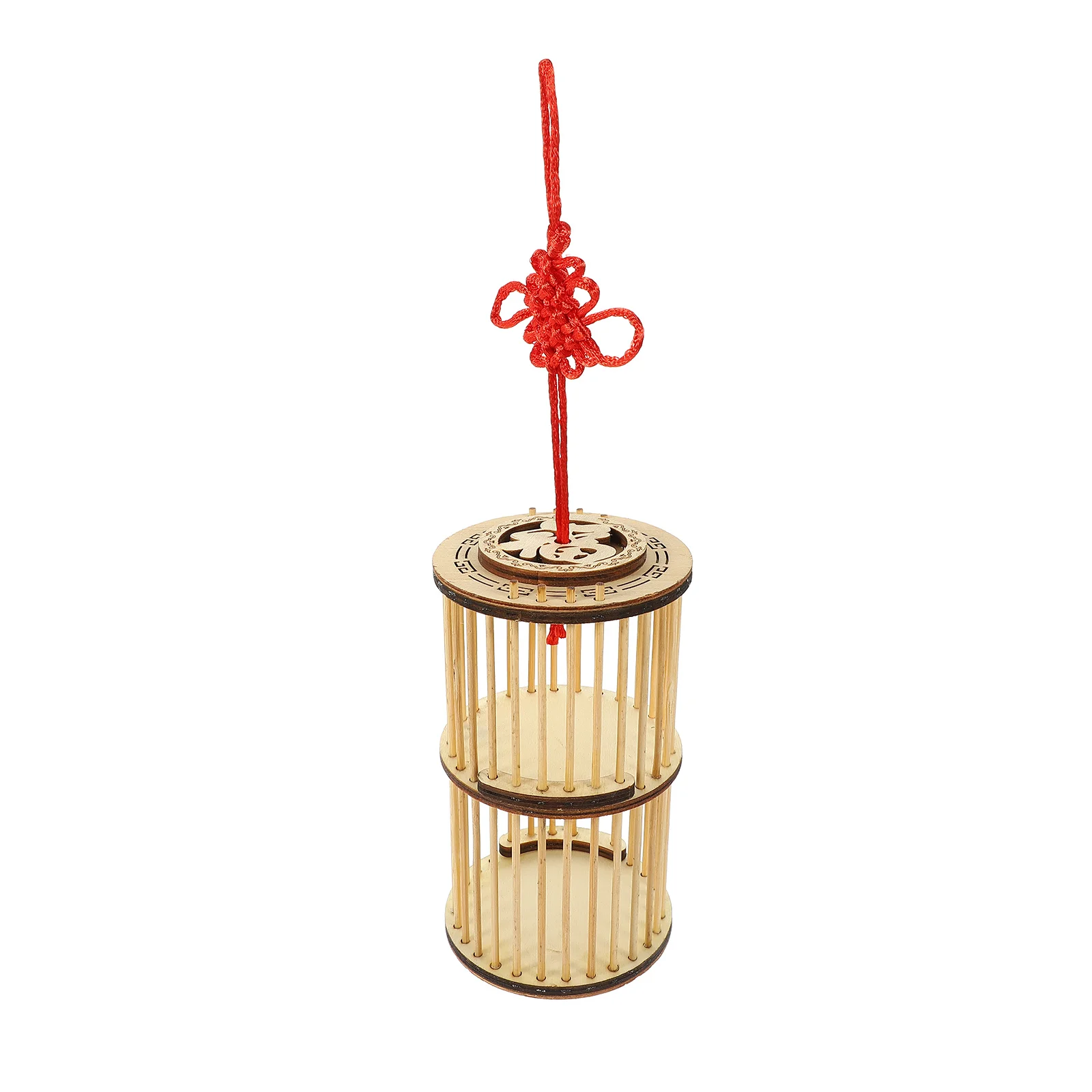 

Bamboo Cricket Portable Cage Hanging Storage Container For Outdoor Home Use Handmade Cage With Pull-Up Door For