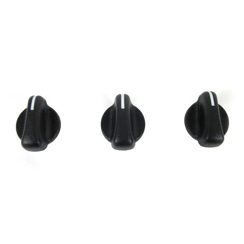 3Pcs Car Climate Control Switch Knobs Dials Cover For 1999-2005 Jeep Wrangler 05011218AC