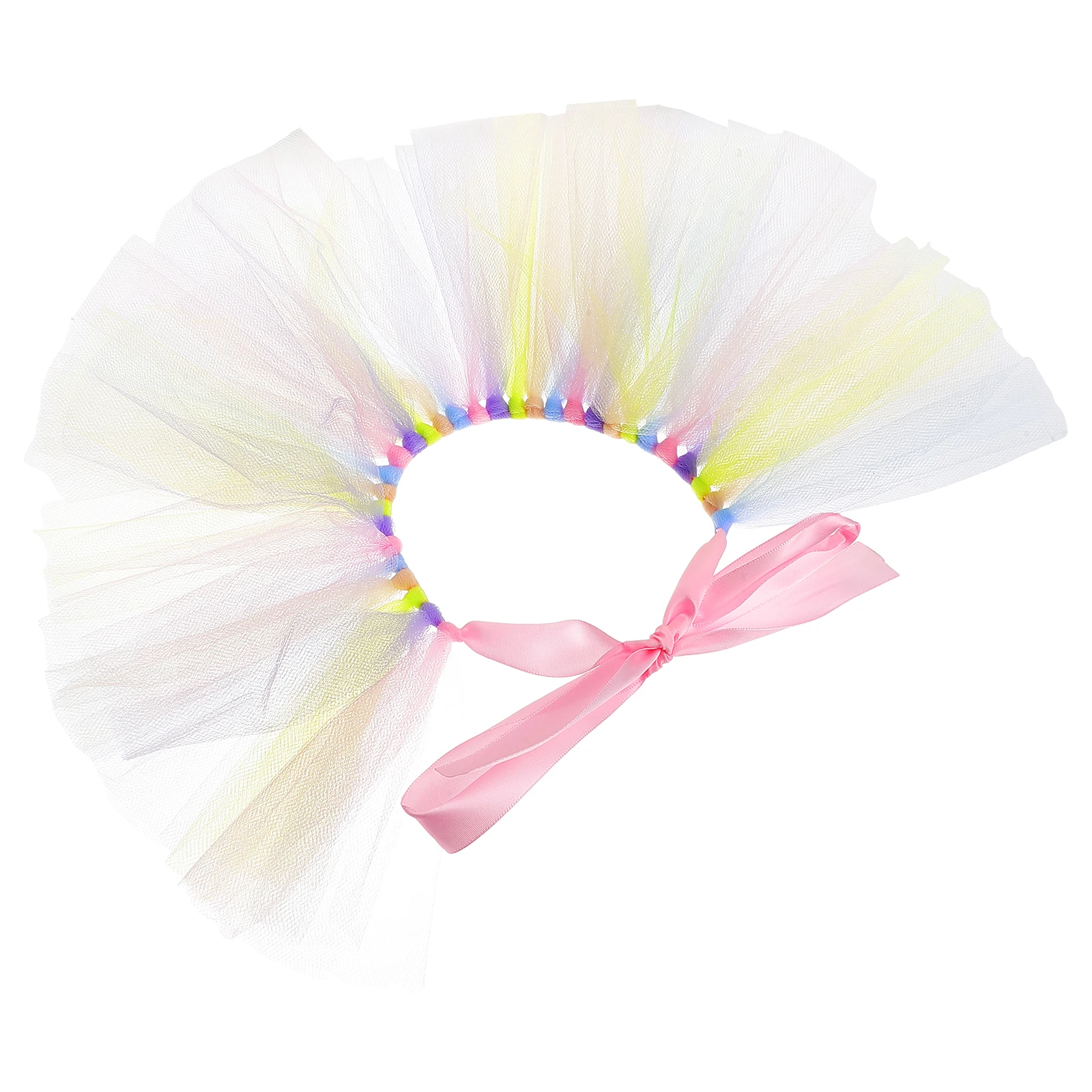 

Pet Princess Dress Dog Tutu Gauze Birthday Summer Skirts Rainbow Collar Small Dog Dresses Elegant Style Practical Occasions