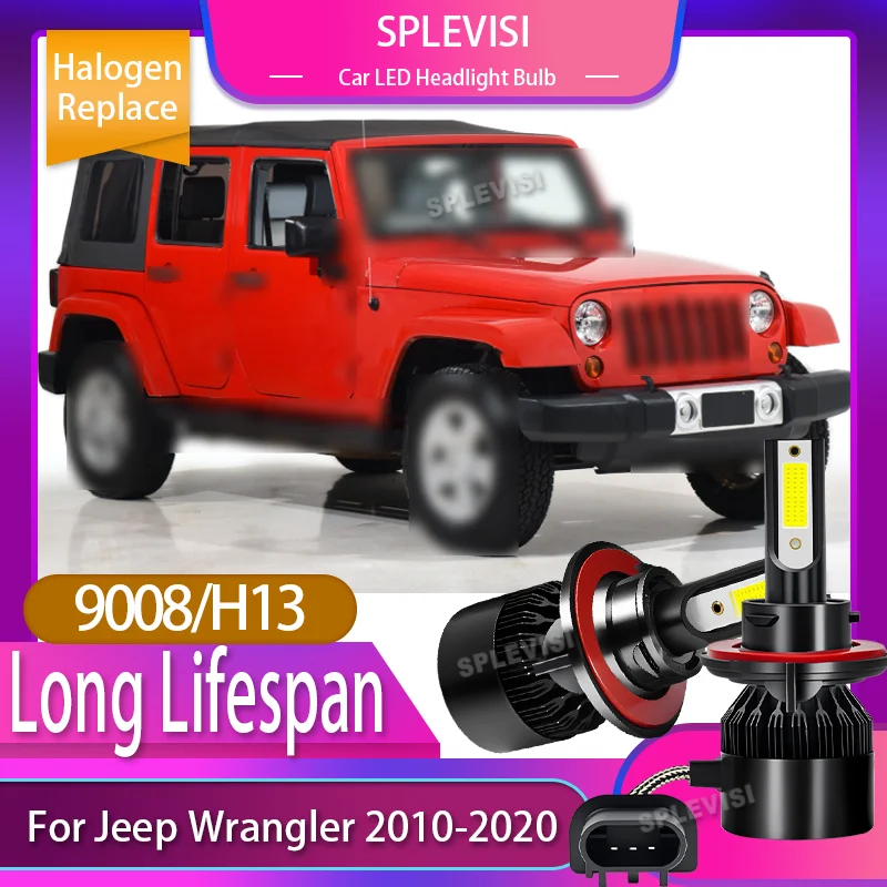 

Robust Construction Car LED Super White Headlight Light Bulb IP67 For Jeep Wrangler 2010 2011 2012 2013 2014 2015 2016 2017-2020