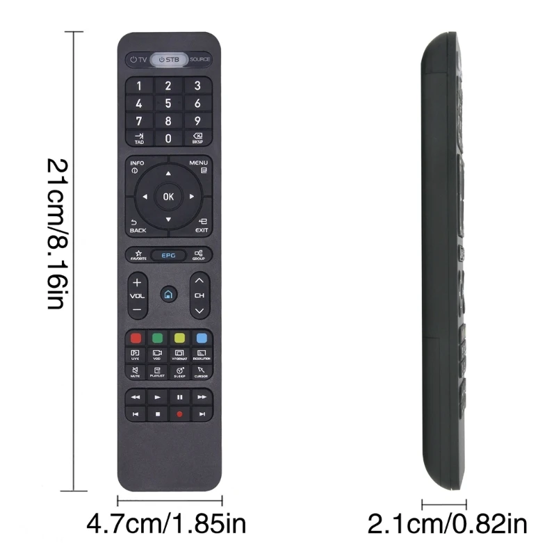 J6PA Controle remoto elegante duradouro para TVs Formuler 02F9 Operação sem esforço, funcionalidade confiável