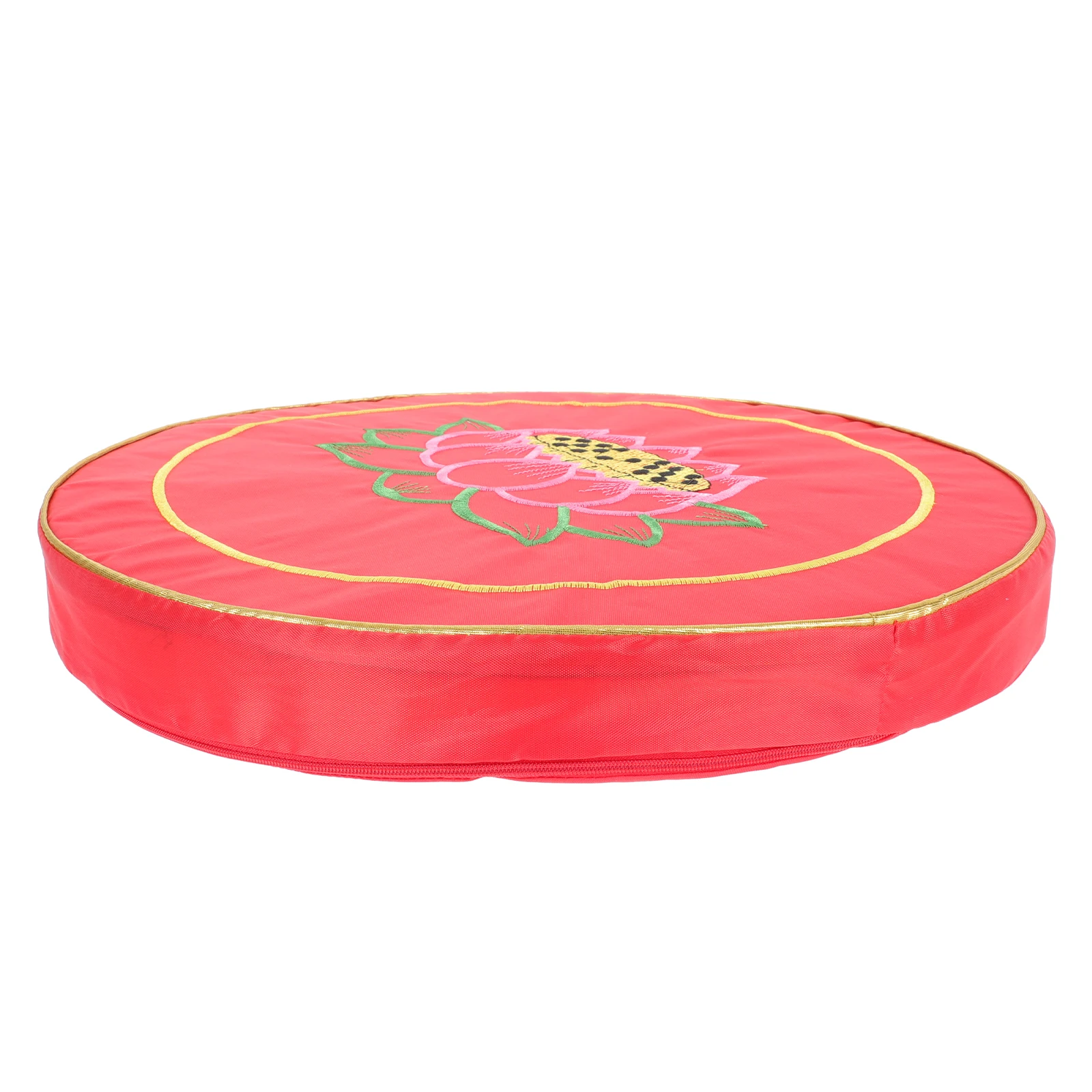 

1pc Meditation Cushion Red Prayer Mat Round Seat Child Pearl Cotton Embroidery Pattern Long Use Home Decor