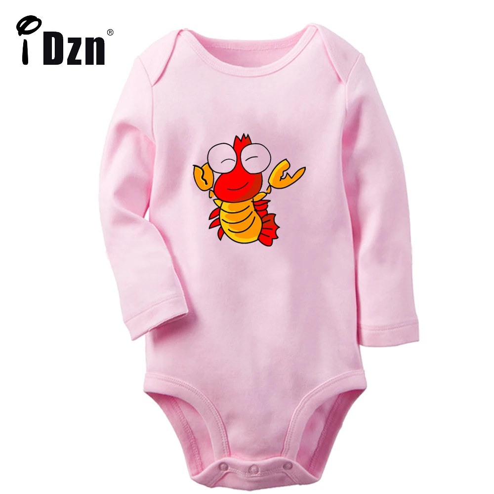 Baby Boys Fun Animal Rompers Baby Girls Cute Little Lobster Bodysuit Infant Long Sleeves Jumpsuit Newborn Soft Clothes