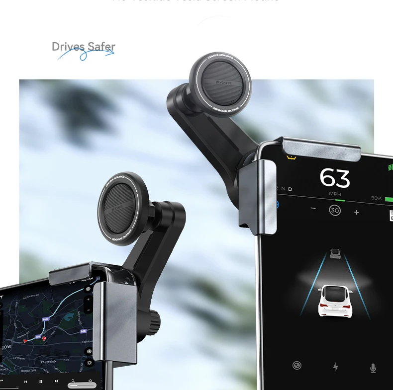 YZ für Tesla Model Y/YL Juniper 3 Highland Bildschirm Handyhalterung 15W Kabelloses Ladegerät Magnetische Halterung für Alle Handyzubehörteile – Detail 2