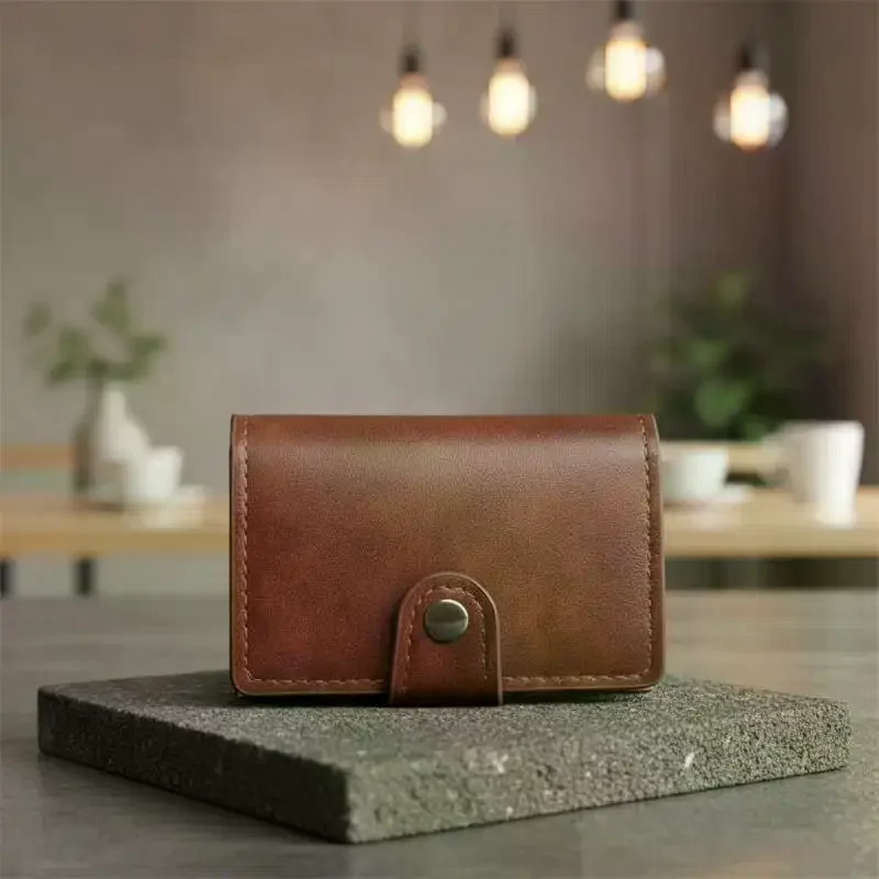 RFID Credit Card Holder Men Wallets Luxury Small Smart Wallet Metal Business Mini Cardholder Case Women Minimalist Walet For Men
