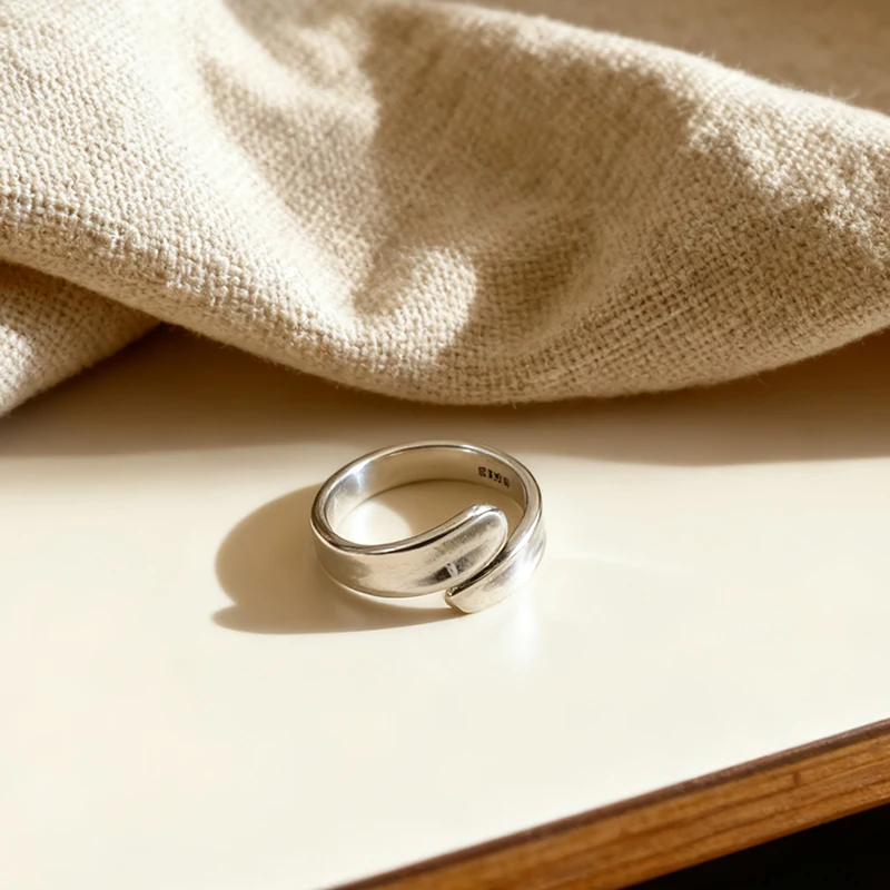 

Новое хит продаж, серебряное открытое кольцо с геометрическим рисунком, женское очаровательное модное простое роскошное бутиковое ювелирное изделие, многослойные аксессуары, подарки