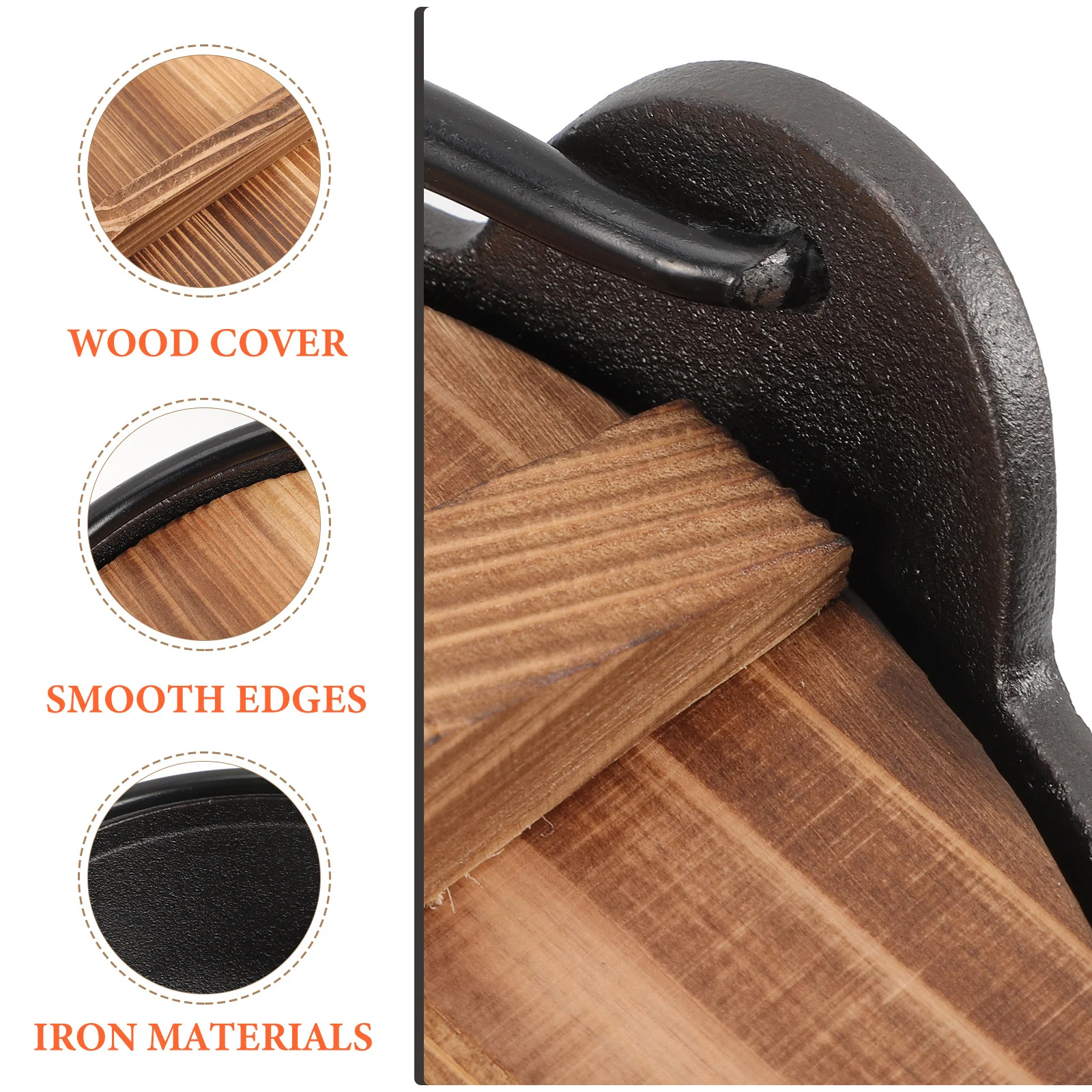 

1Set Braising Iron Stewing Pot High Temperature Resistance Sturdy Household Soup Cooker Non-Stick Kitchen Pot Outdoor Cooking