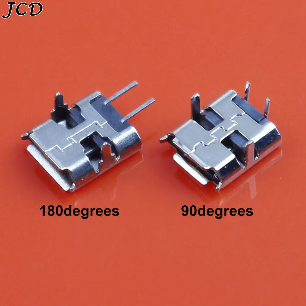 JCD 10pcs Micro USB 2P Female Power Jack 2PIN V8 Android Phone Plug Two-pin Charging Port 2-pin Mini Micro USB Connector Socket